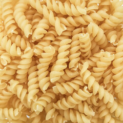 Fusilli pasta abstract close up