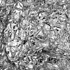 Crumpled aluminum foil abstract
