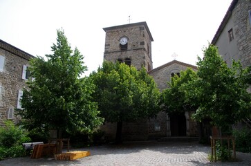 Medieval village of Desaignes in Ardeche in France, Europe