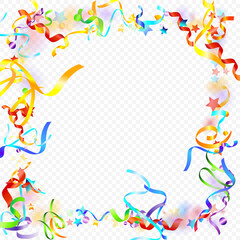 ribbon spiral confetti carnival color shine gift