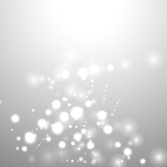 silver background bokeh bling snow flake confetti