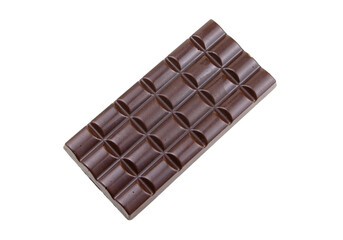 Porous Chocolate bar isolated on a white background. Dark chocolate isolated