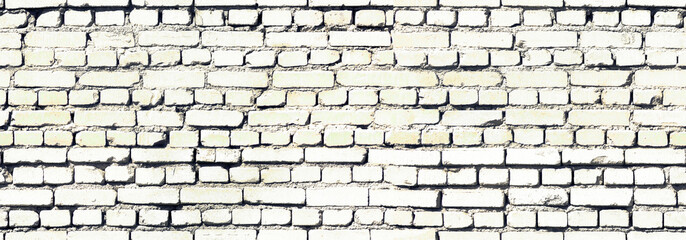 Seamless texture of
white-painted brick.