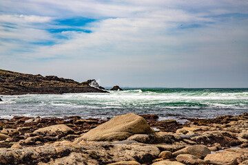 quiberon in french brittany from aerial view