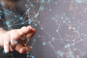 Communication technology for internet business. Global world network