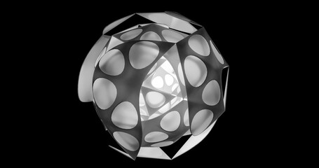 abstract geometric 3d sphere
