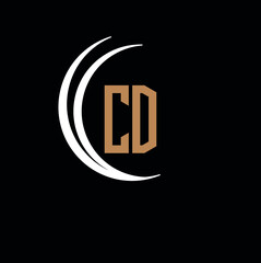 Obraz premium CD letter logo design, cd icon design, cd vector logo