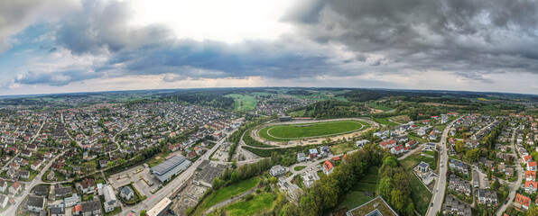 Pfaffenhofen Ilm as a beauty city center from top