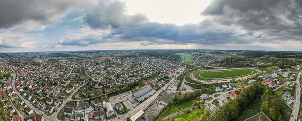 Pfaffenhofen Ilm as a beauty city center from top