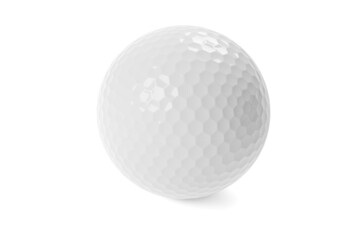 Single white golf ball over white background