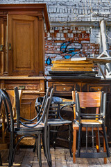 chairs stacked on top of each other