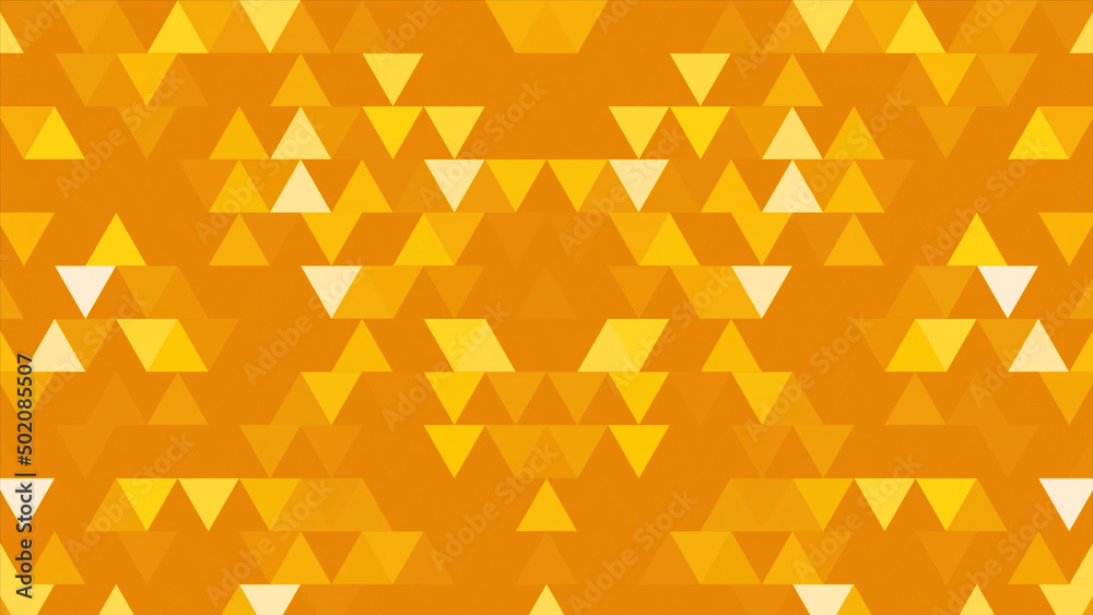 Poster broadcast twinkling cubic hi-tech triangles and squares. random changing geometrical graphics shapes