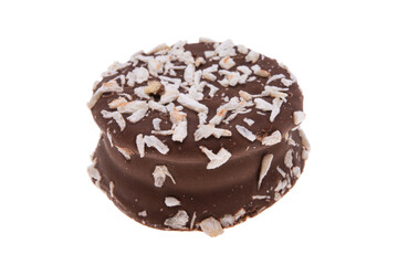 double biscuits in chocolate icing
