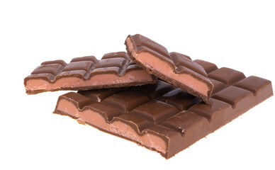 chocolate with strawberry filling