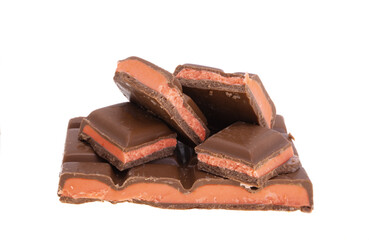 chocolate with strawberry filling