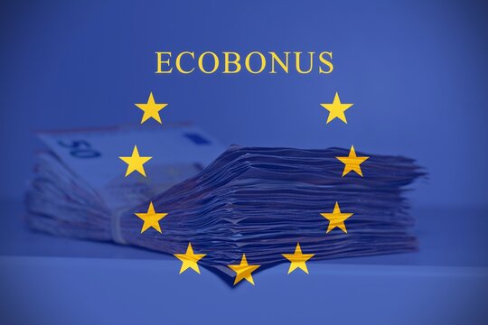 European flag with the Ecobonus text concept