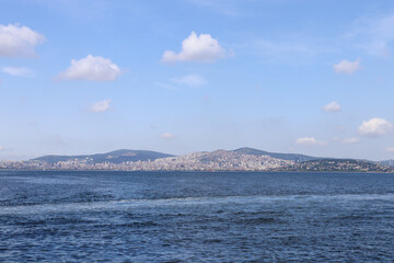 istanbul anatolian side from sea view