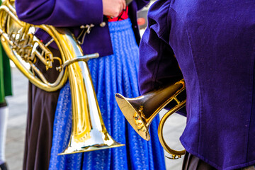 typical bavarian brass band instrument