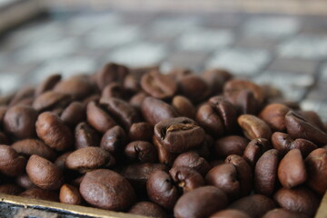Roasted coffee beans from Tarrazu, Costa Rica