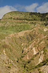 Cliff of the Lomo del Carreton. Vallehermoso. La Gomera. Canary Islands. Spain.