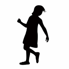 a girl body silhouette vector