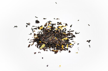 tea leaves with different flavors