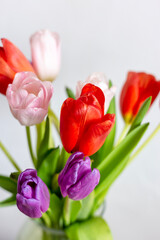 Beautiful spring bouquet on a white background