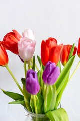 Beautiful spring bouquet on a white background
