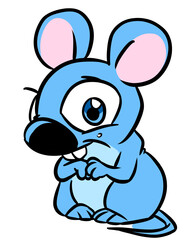 little mouse cartoon illustration Animal character
