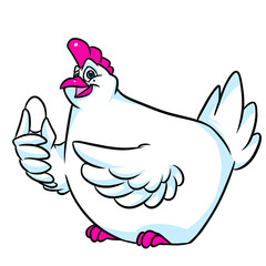 Cheerful chicken egg cartoon illustration