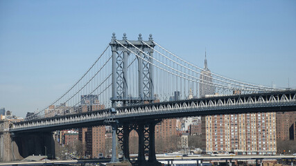 Manhattan bridge. Downtown panorama