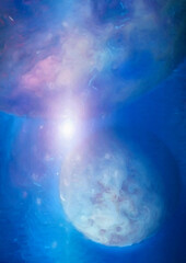 Obraz na płótnie Canvas Sunrise in space