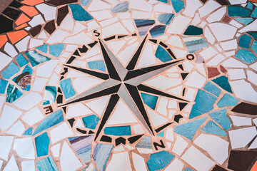 mosaic of compass