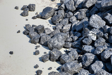 Kohle, Kohlestucke, schwarz, schmutzig, Brennstoff, Braunkohle, Holzkohle, Steinkohle, Kohlehaufen,...