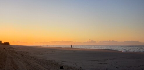 Fototapeta na wymiar beach sun cloud sunset landscape horison sea
