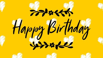 Happy birthday retro vector illustration for celebration various different background, invitation card, houshold element, party related item