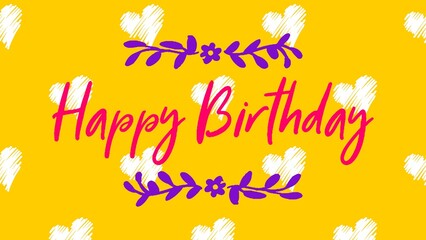 Happy birthday retro vector illustration for celebration various different background, invitation card, houshold element, party related item