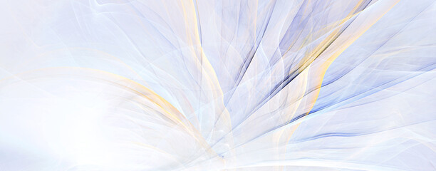 Art abstract light blue background. Modern wave banner. Fractal artwork for creative graphic design