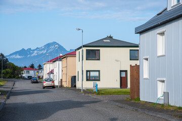 Town of Hofn in Hornafjordur in South Iceland
