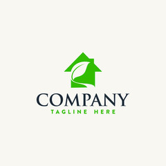 a clean natural home logo