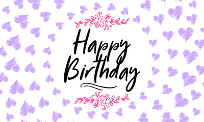 Happy birthday retro vector illustration for celebration various different background, invitation card, houshold element, party related item