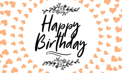 Happy birthday retro vector illustration for celebration various different background, invitation card, houshold element, party related item