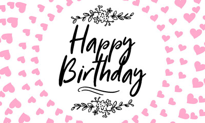 Happy birthday retro vector illustration for celebration various different background, invitation card, houshold element, party related item