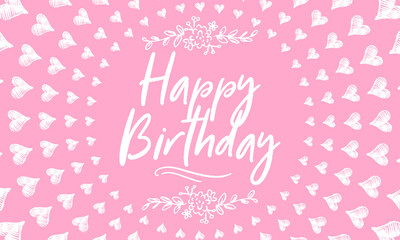 Happy birthday retro vector illustration for celebration various different background, invitation card, houshold element, party related item