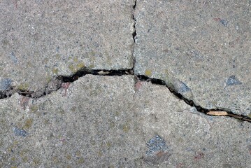 Fototapeta premium gray stone texture from an old cracked concrete wall