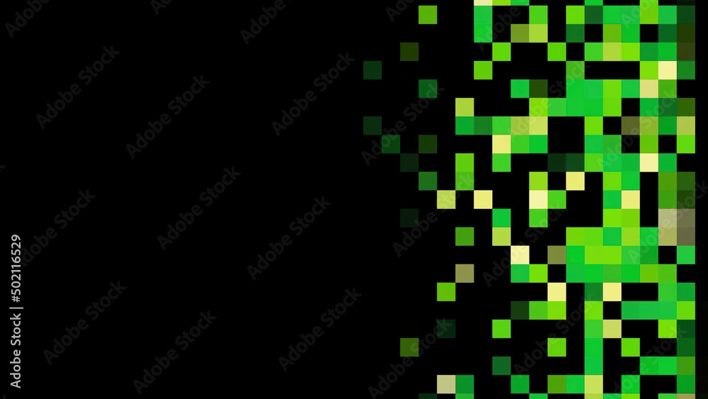 Poster unique abstract pixel animation. animation. abstract animation of multicolored pixel spot moving hor