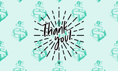 Thank You Card. Hand Written Lettering for Title, Heading, Photo Overlay, Wedding Invitation, Thank You Message.