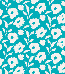 Seamless flowers pattern, floral print.