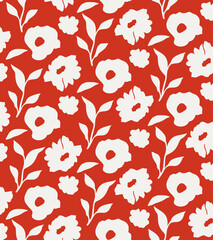 Seamless flowers pattern, floral print.