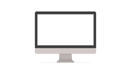 白いディスプレイのパソコン - コンピューター･仕事のイメージ素材
